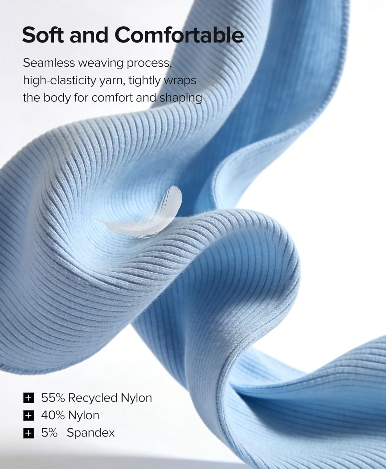 BRXL Rompers for Women Short Sleeve Ribbed Jumpsuits One Piece Tummy Control Jumpers Square Neck Romper - Image 5