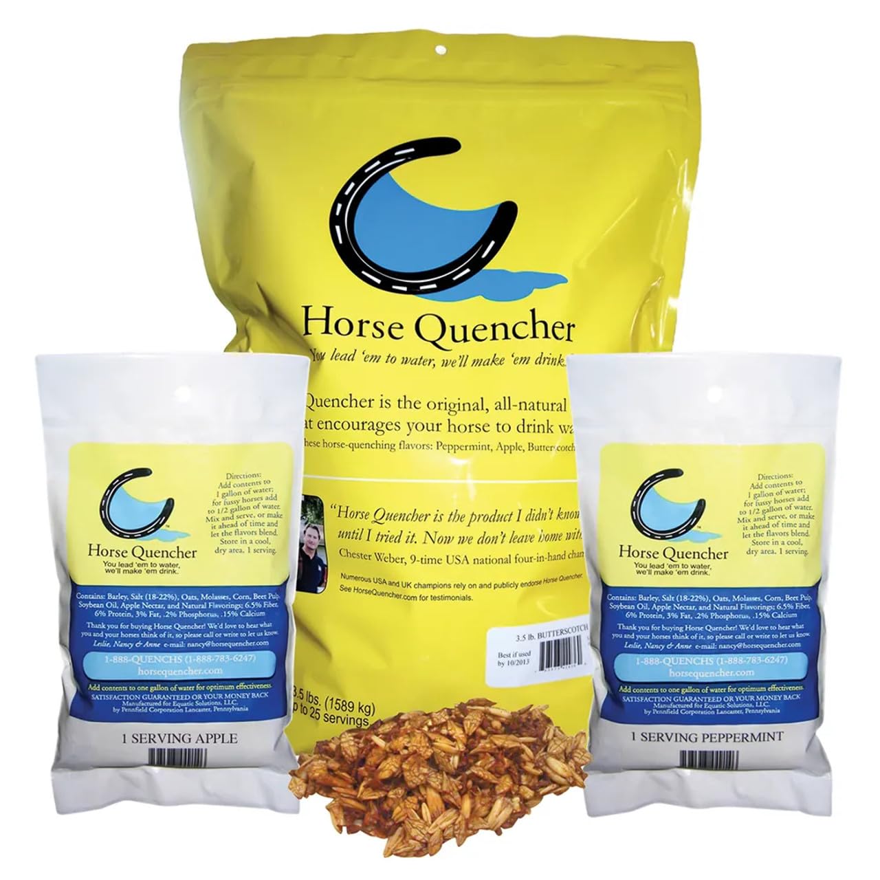 Tack Shack of Ocala Intrepid Horse Quencher, Equine Hydration, 3.5lbs and Single Serving, Pet Supplies, Horse Hydration (Apple 3.5lbs)