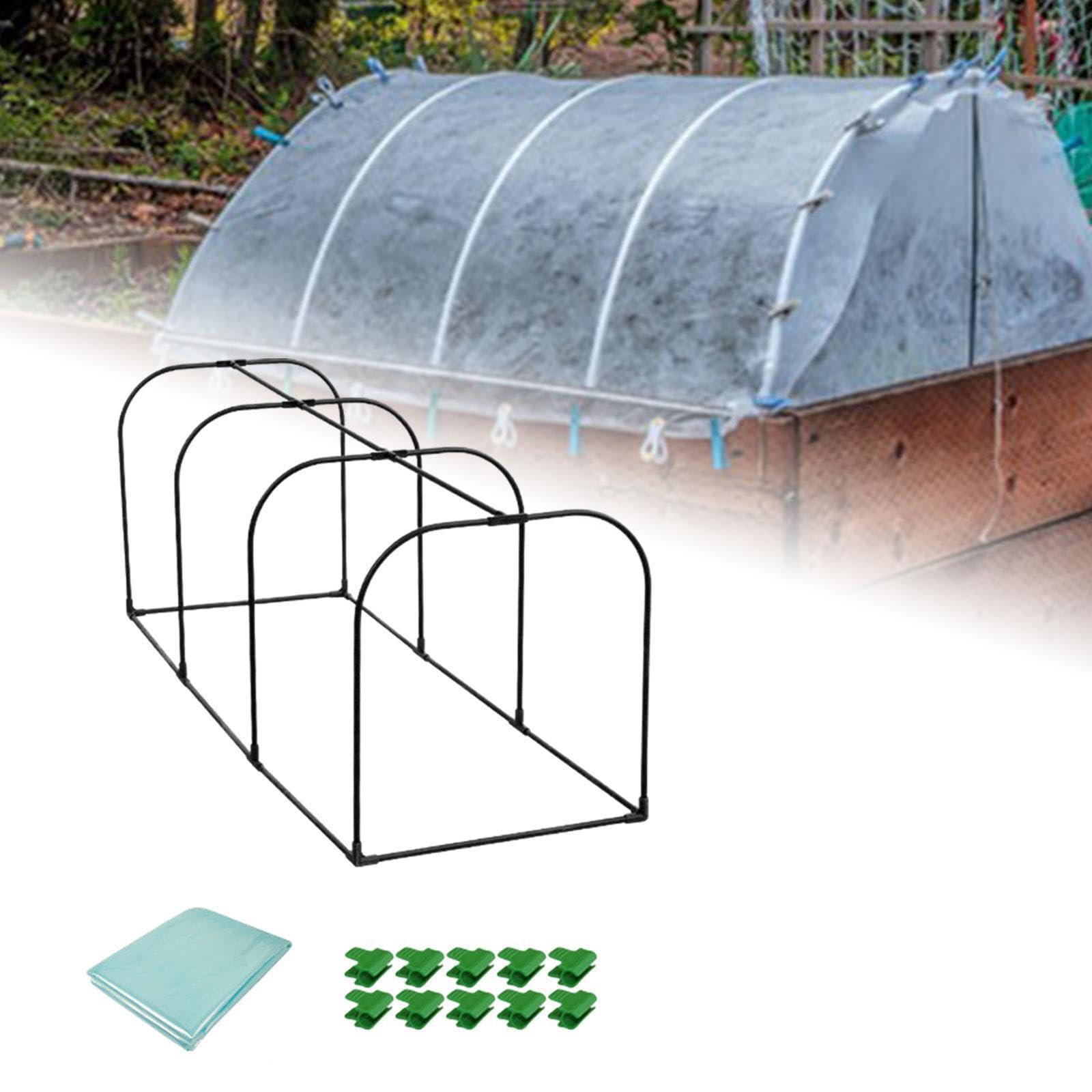 Mini serra portatile, calda e resistente,Verde,lunghezza 150 cm | conservazione del calore. La confezione include pellicola e tutti i pezzi necessari per il montaggio. Può essere una piccola