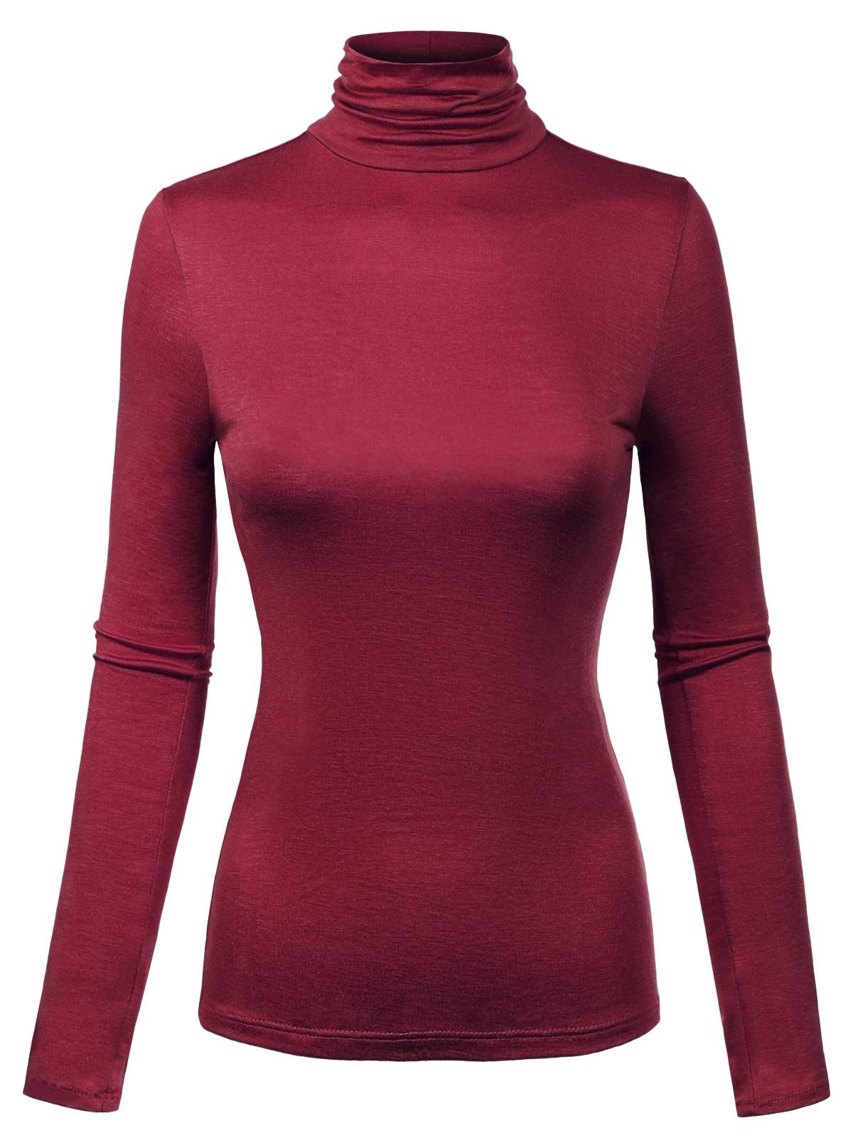 MixMatchy Women's Slim Lightweight Long Sleeve Pullover Turtleneck Mock Shirts Base Layer Undershirts Active Tops