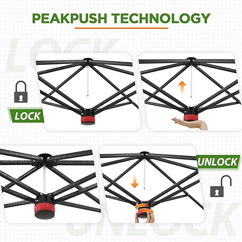 Miniatura 4 de EAGLE PEAK Cubierta de tela para invernadero de 8 x 6 pulgadas, plegable, portátil, para jardinería, con cubierta de malla, puerta de entrada