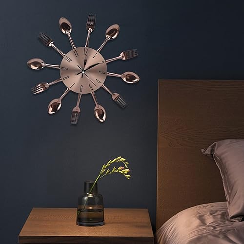 Miniatura 3 de SYH&AQYE Reloj de pared para cubiertos de cocina, reloj de pared de cocina, multiusos, utensilios de cocina para cocina, restaurante, decoración del