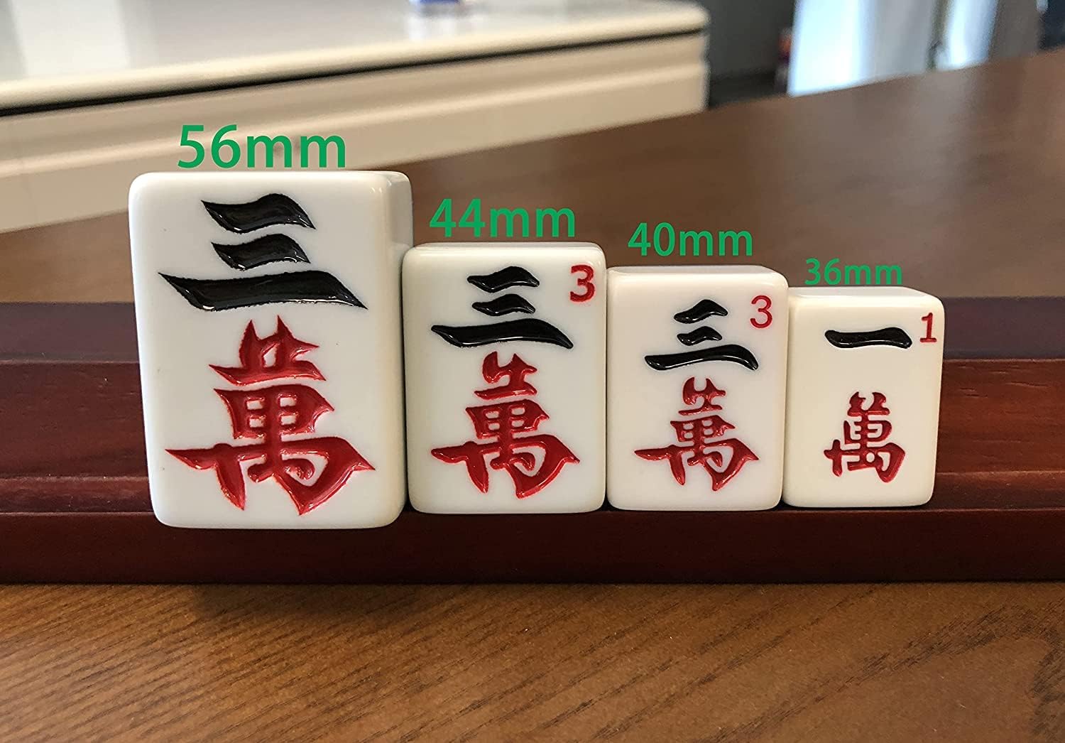 usamjtable 4-Legs Dining Table Style Automatic Mahjong Table with 4 USB Chargers - 50 mm Tiles (Blue & Green) & 1 Cloth Cover Mahjong 適配所有玩法 推薦四川麻将108张