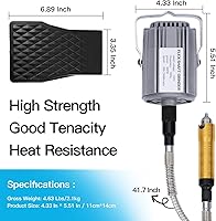 Vista 7 de Herramienta giratoria de eje flexible de 800 W de alta potencia con control de pedal y eje flexible de metal - Amoladora eléctrica colgante