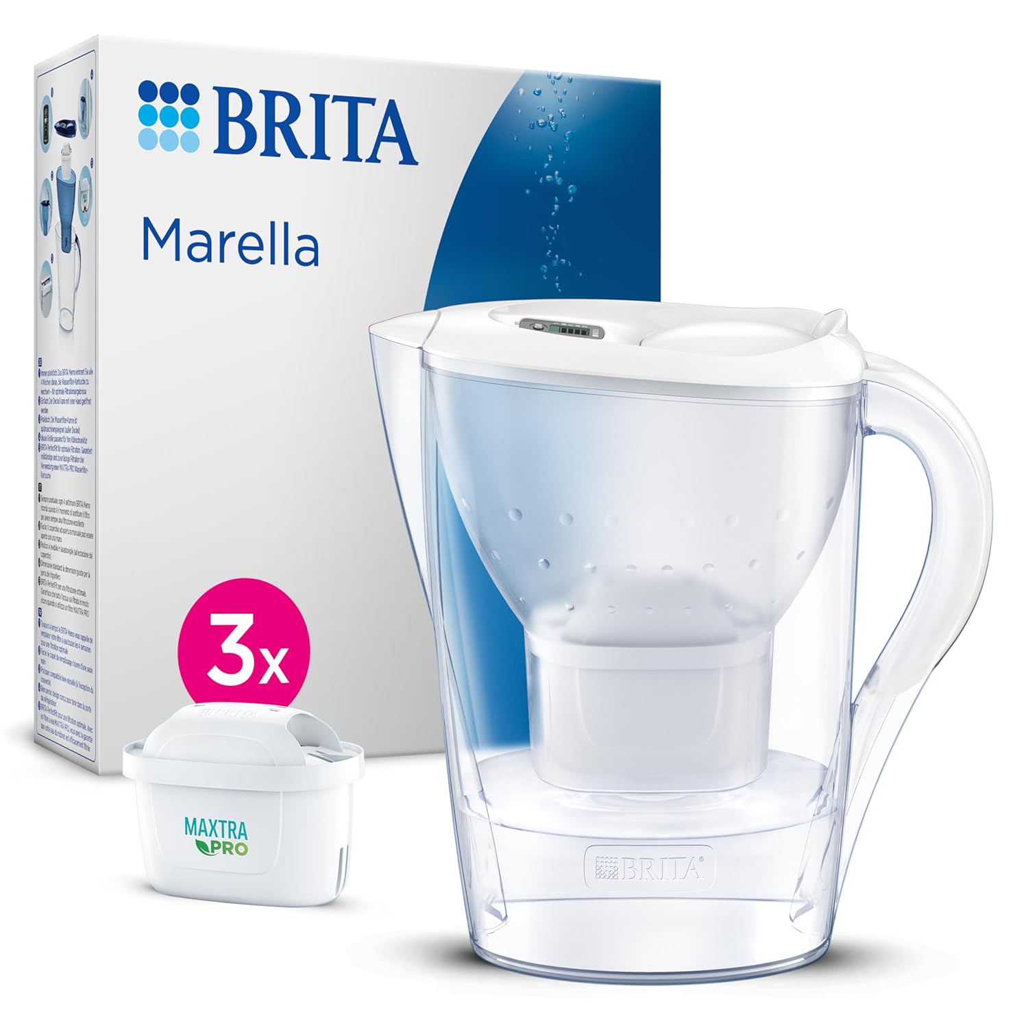 Brita Filter jug Marella +3 Maxtra Pro PP White Polypropylene 2.4 L 150 l