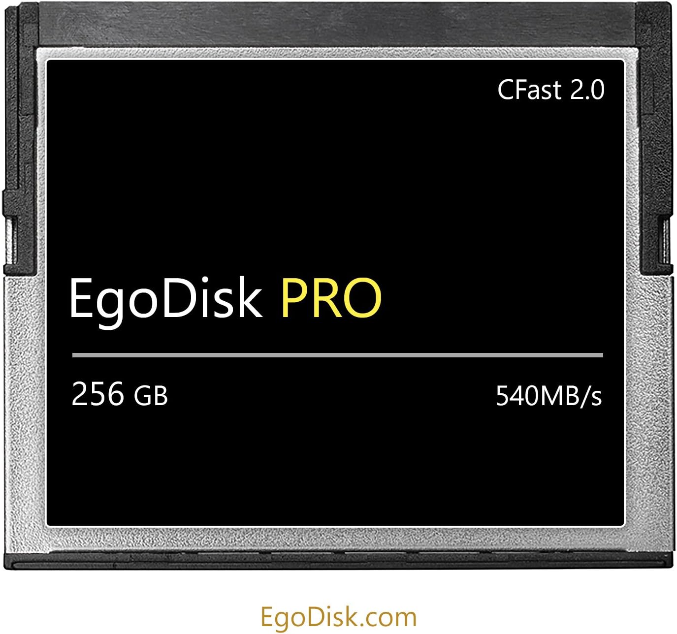 EgoDisk Pro 256GB Cfast 2.0 Memory Card for BlackMagic Ursa & Ursa Mini Pro 4k / 4.6k , Canon , Hasselblad , Arri and Atoms CFast 2 Supported Devices - 3 Years Warranty