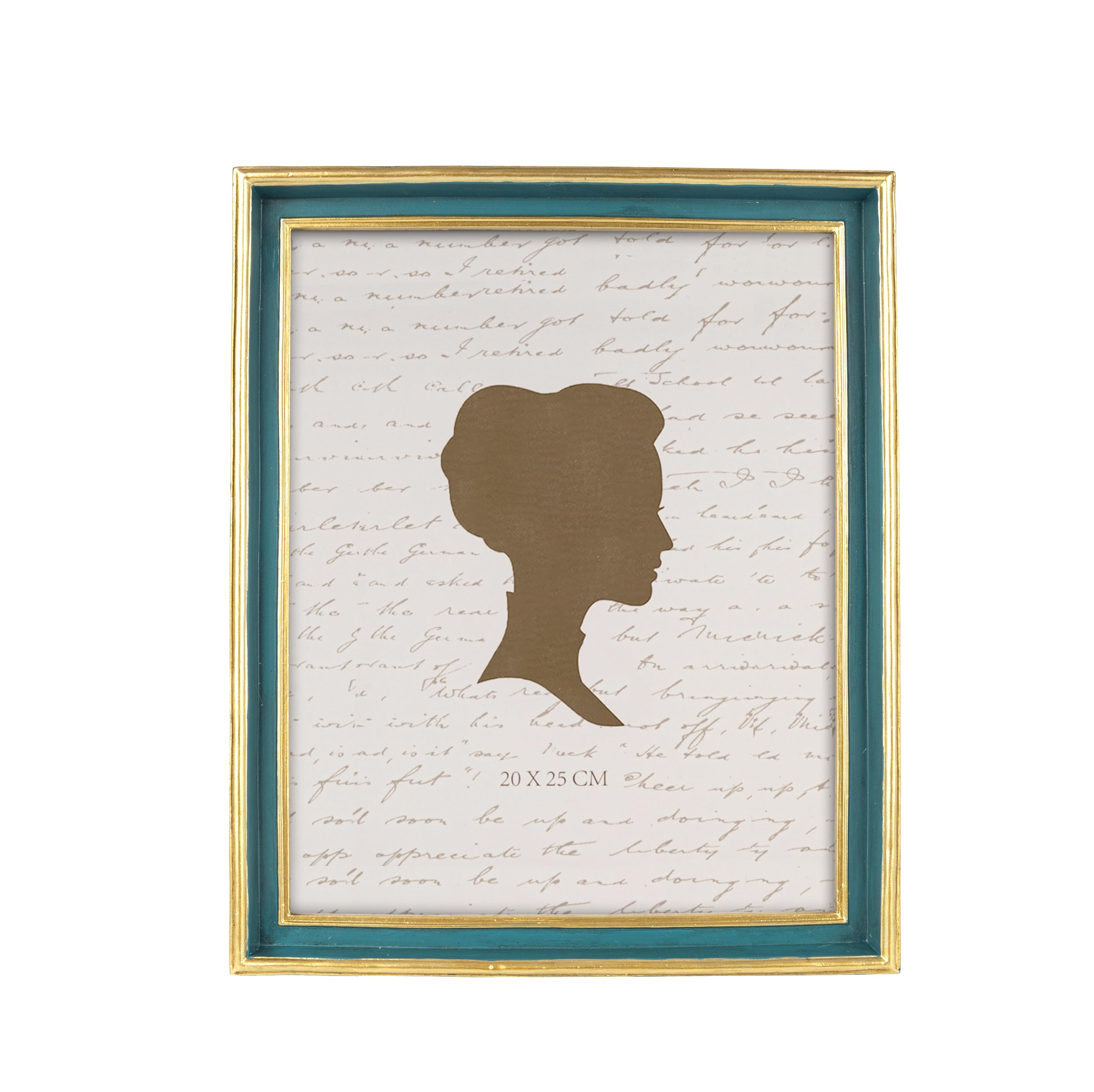 AELS 8x10 Inch Vintage Picture Frame, Elegant Antique Photo Frames with Glass Front, Photo Display, Tabletop Wall Hanging, Gift Ideas, Teal Blue with