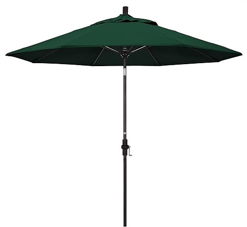 Miniatura 21 de California Umbrella GSCUF908117-5461 - Sombrilla redonda de 9 pies con poste de aluminio y varillas de fibra de vidrio para patio, 9 pies, color
