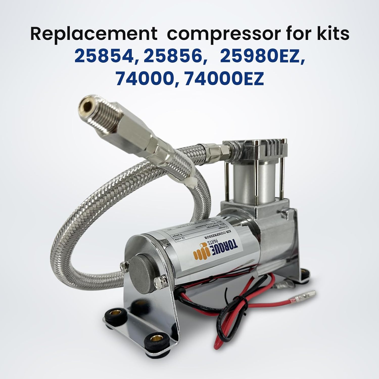 TORQUE Compressor and Air Suspension Bags Kit for 2015-2025 Ford F150 2WD 4WD F-150 Rear Helper Bag Spring Towing 5000 lbs
