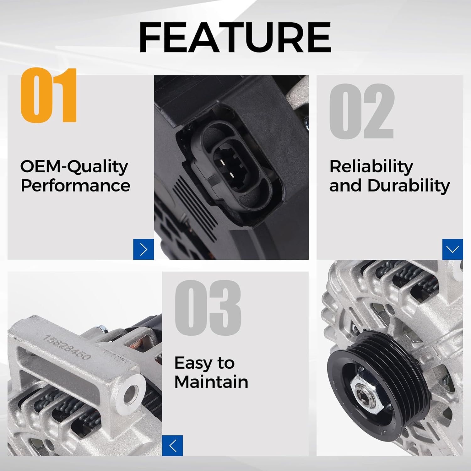 PAROD 15828450 New Alternator 12V 130A Fit for 2008-2010 Chevy Cobalt/Pontiac G5/Vue,2008-2012 Malibu, 2008-2009 Saturn Aura, 2008 Sky, 2.4L L4