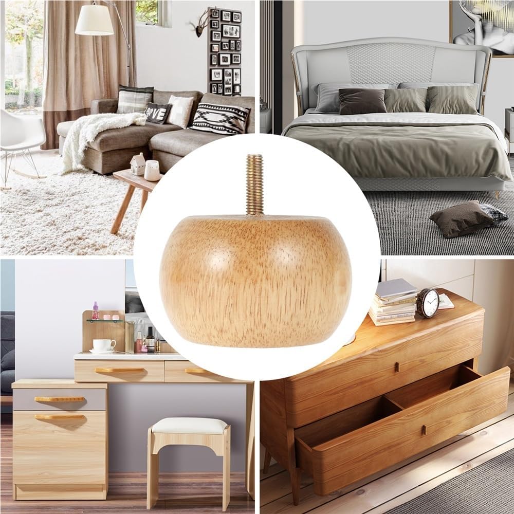 4pcs Wooden Solid Furniture Feet Replacement Sofa Legs for Furniture Couch Chair Furniture Leg Set Accessories
