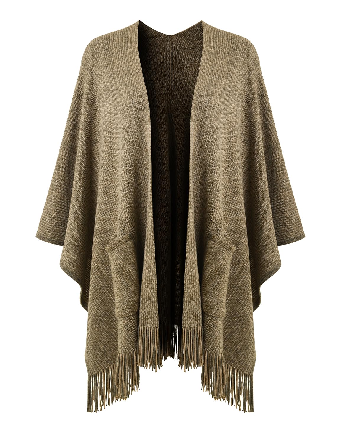 Ferand Shawl Wraps for Women with Pockets, Open Front Poncho Cape