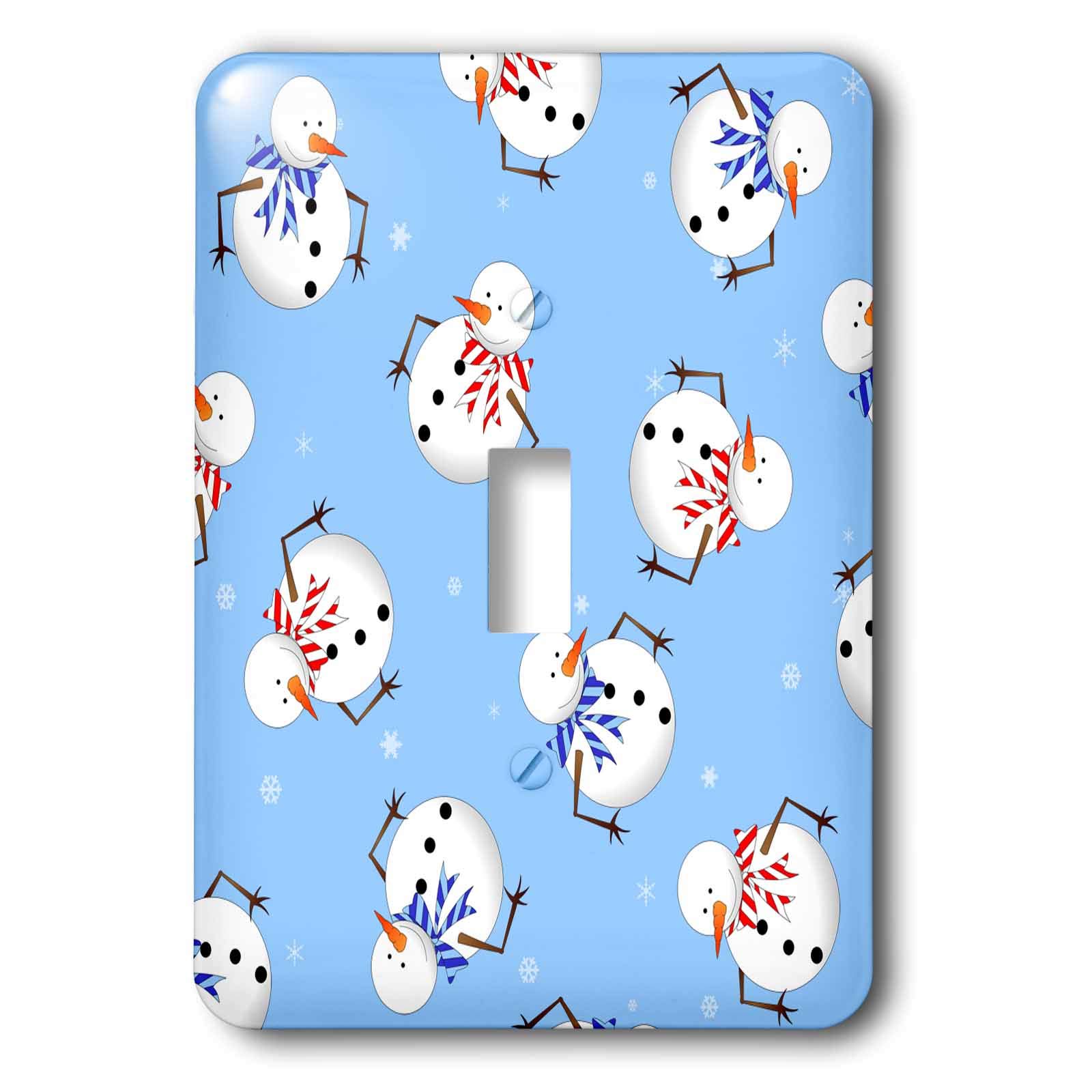 Interrupteur à baïonnette imprimé mignon bonhomme de neige multicolore