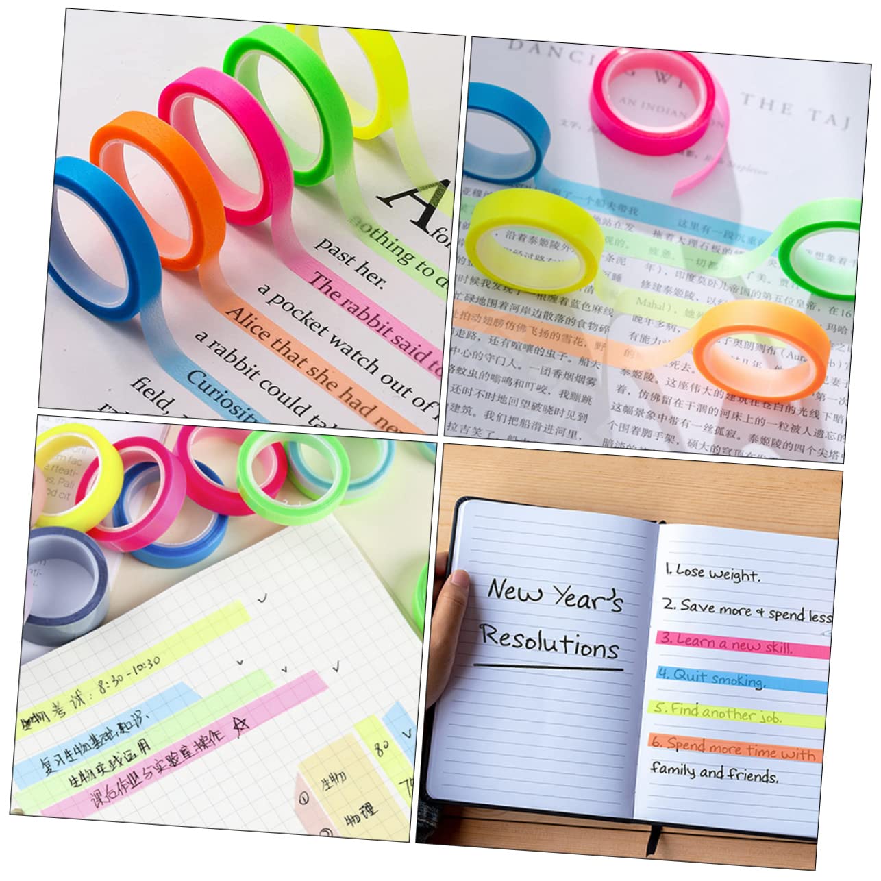 NUOBESTY 80rollen Transparente Haftmarker Farbige Index-tabs Für Schule Und Büro Vielseitig Einsetzbar Zum Markieren Und Organisieren Von Notizen Und Dokumenten