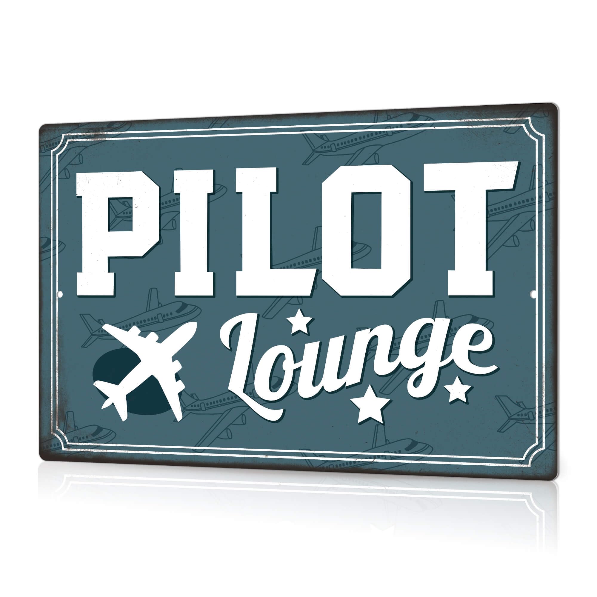 Vintage Plane Metal Signs Airplane Decor Pilot Lounge Tin Signs Pilot Gifts For, Office or House Garage Wall Decor 8 X 12 Inch