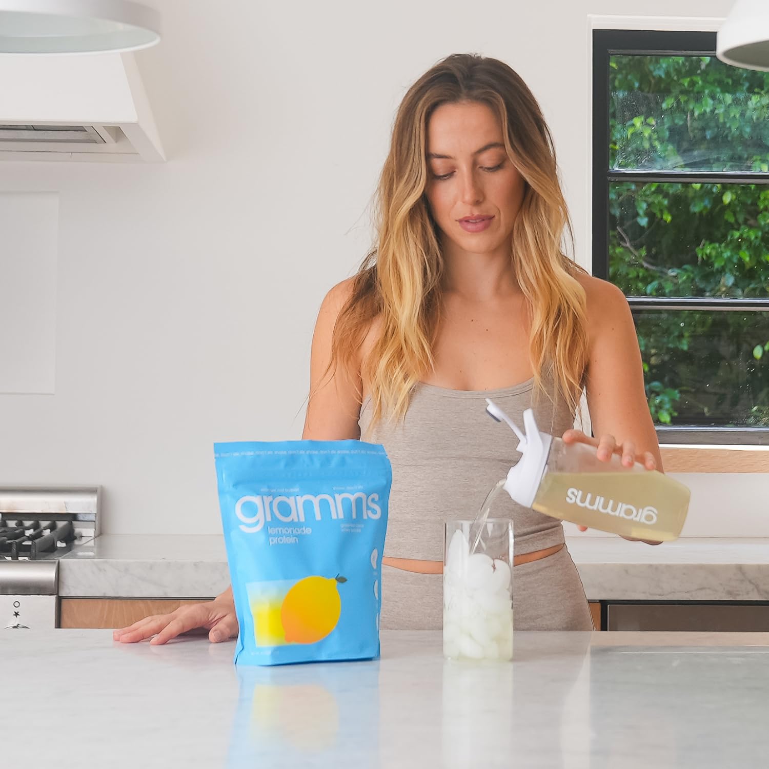 GRAMMS Clear Protein Powder, Lemonade | 20g Protein Grass-Fed Whey Isolate, Zero Sugar, Zero Lactose, Non-Bloating, Non-GMO, Protein for Women (18 Servings)