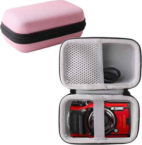 WERJIA Estuche rígido para cámara digital Olympus Tough TG-7TG-6TG-5TG-4 (rosa)
