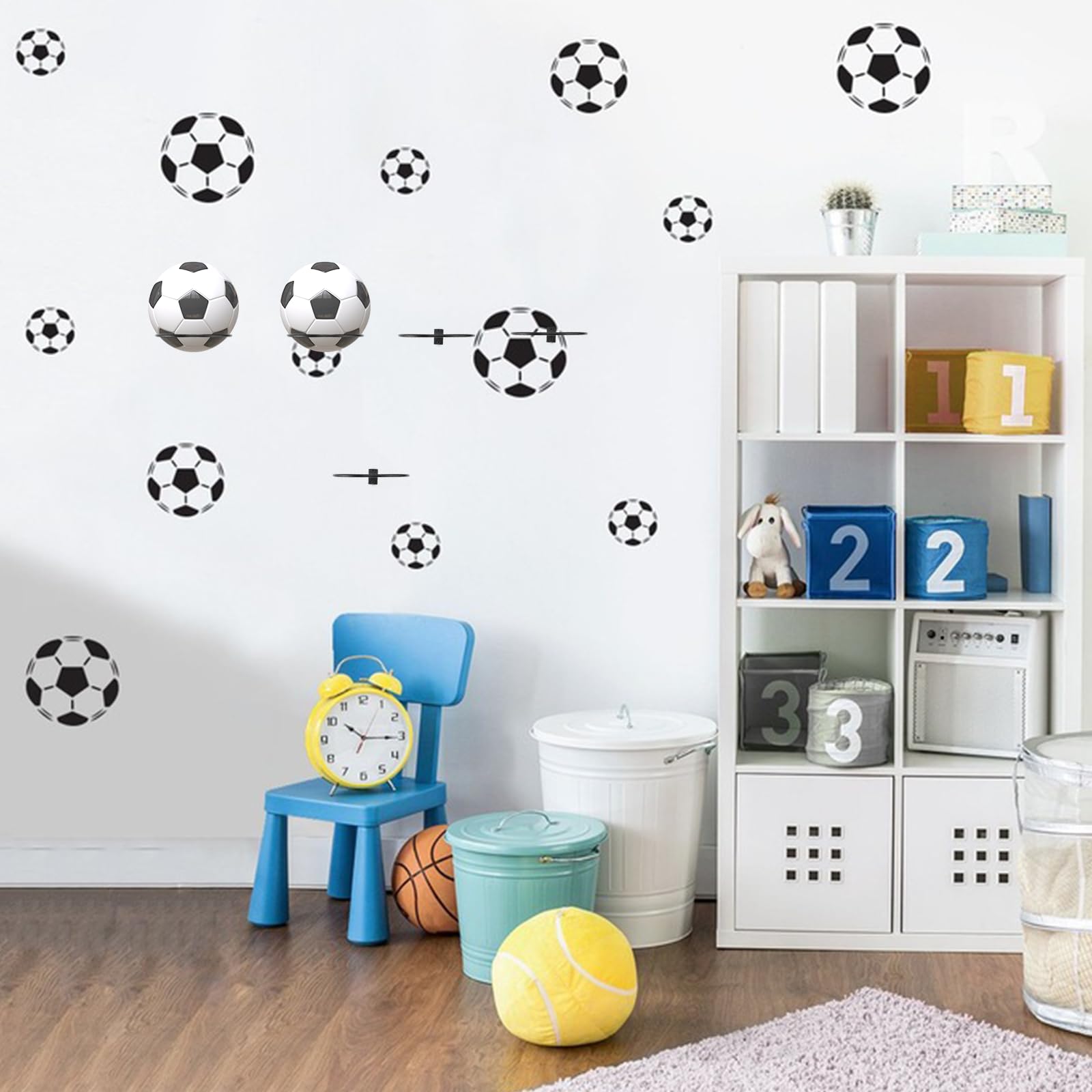 Lot De 5 Supports Muraux Pour Ballons De Sport - Porte-Ballon Métallique Pour Basketball, Football, Volley