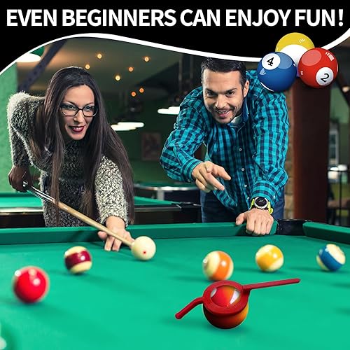 Miniatura 5 de Ayuda de entrenamiento de billar en la piscina, marcador de posición de la pelota con guía de visión ajustable, guía de práctica para apuntar