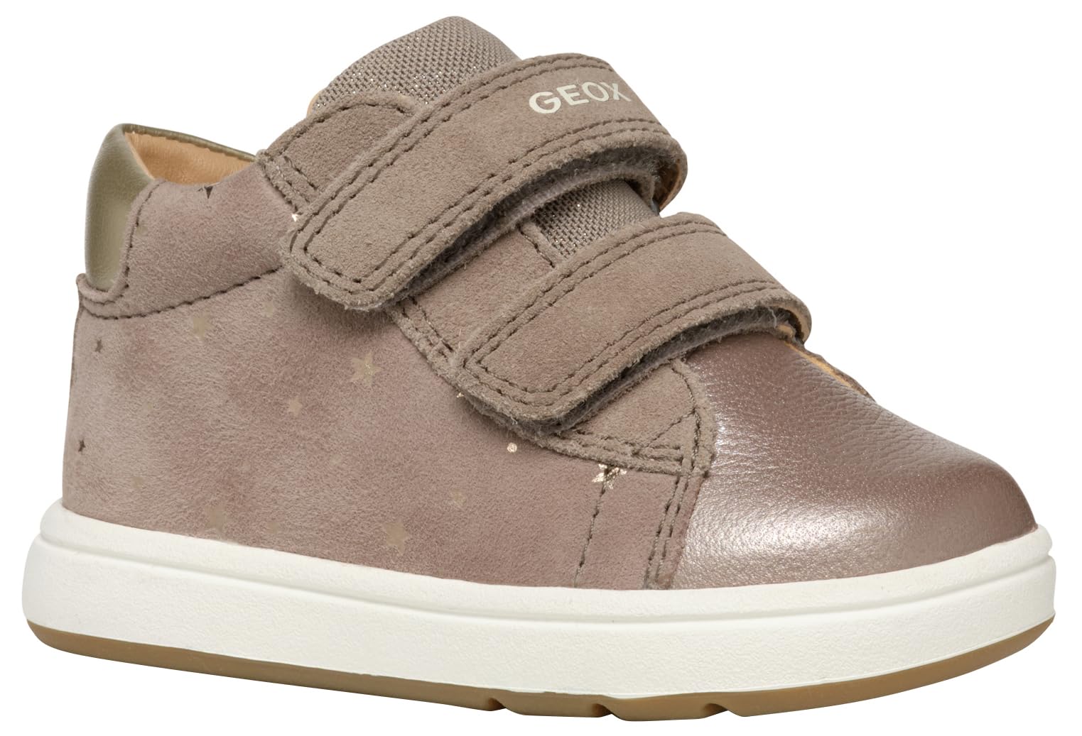 Geox Baby B BIGLIA Girl C Sneaker, 2 UK Child Beige