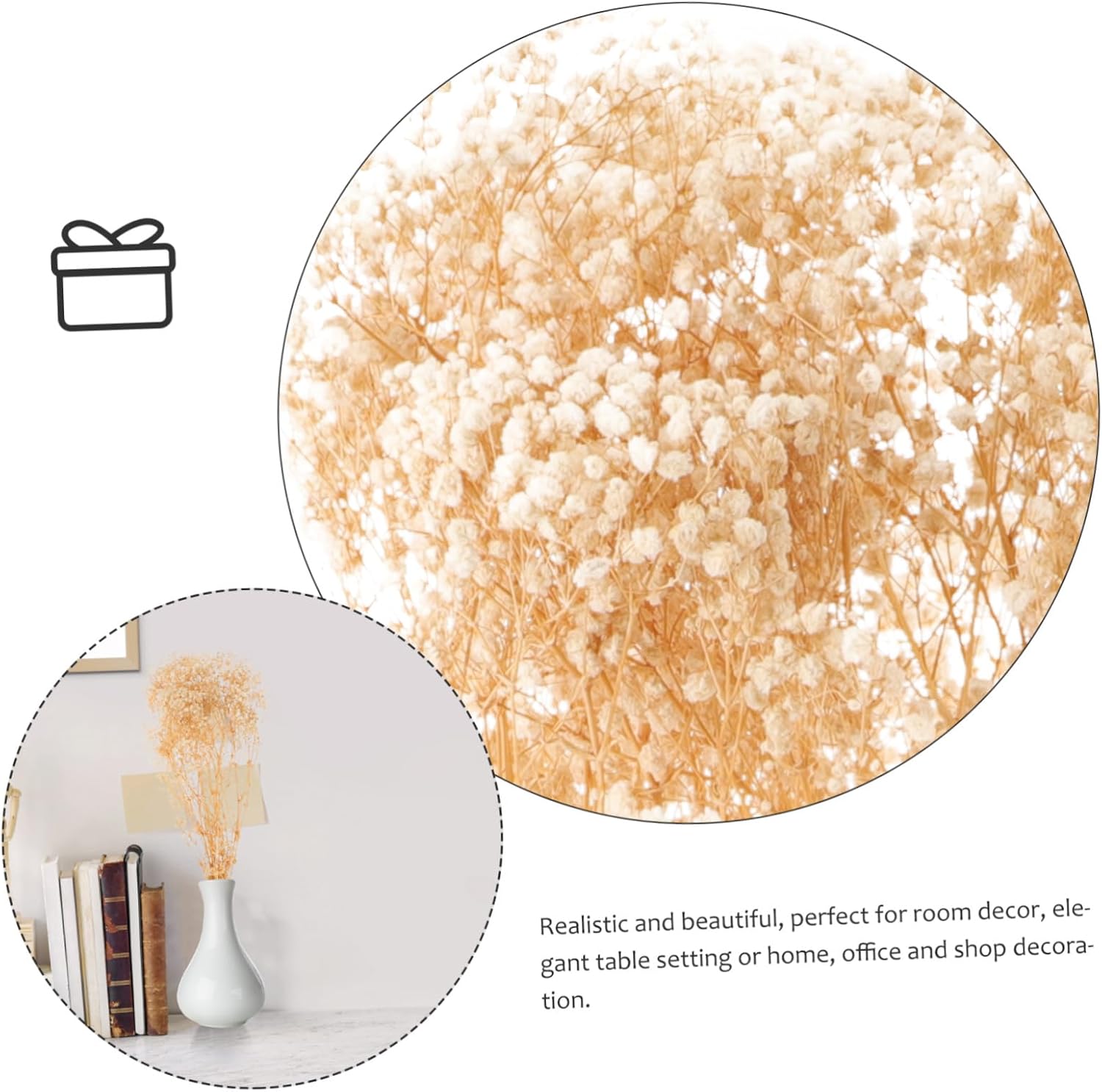 Bulk Dried Babysbreath Flower White Natural Flowers for Table Centerpiece Wedding Home Decor Rustic Floral Arrangement