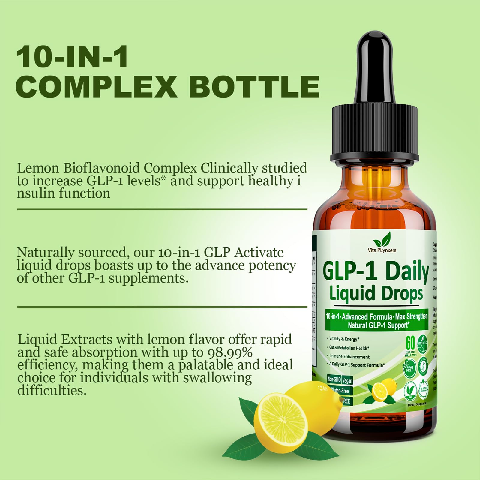 Snapklik.com : GLP-1 Support Liquid Drops, 10-in-1 Formula