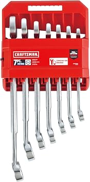 CRAFTSMAN Combination Wrench Set, Metric, 7-Piece (CMMT87015)
