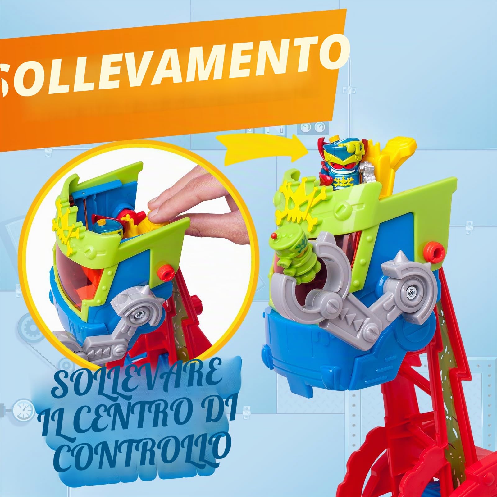 SUPERTHINGS KAZOOM Power - Mr. King Truck. Camion di Mr King della serie TV "Kazoom Power". Contiene 1 Mr King Truck, 1 Mr King Exclusive, 4 Robotoxics, 1 Trigger e 3 proiettili