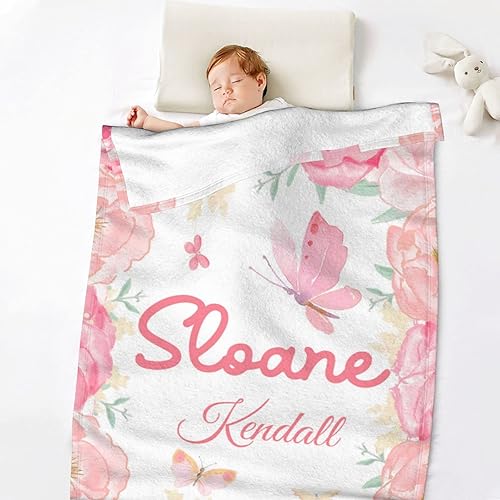 Miniatura 2 de Regalos personalizados para bebés, mantas de bebé personalizadas para niñas y niños, mantas de bebé personalizadas para niñas, mantas de bebé