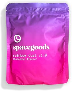 Spacegoods - Rainbow Dust v1.0 - Chocolate Flavour Lion's Mane Mushroom Powder - Energy Superfood - with Chaga, Cordyceps, Maca Root, Natural Caffeine, Ashwagandha - Vegan - 30 Servings