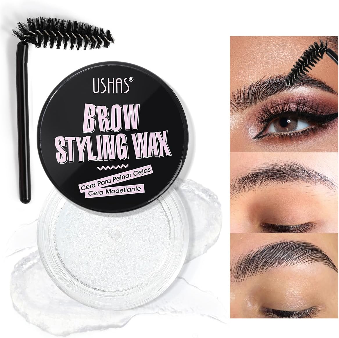 【Natural Shaping】Clear eyebrow gel allows you to fix and shape your eyebrows, make your makeup look more attractive, fixing product can create natural thick eyebrows