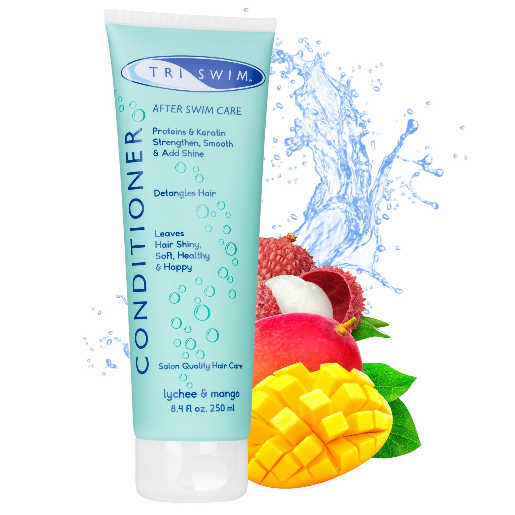 TRISWIM Acondicionador Regenerador Hidratante Para El Cabello Para Nadadores Lychee Mango (250ml)