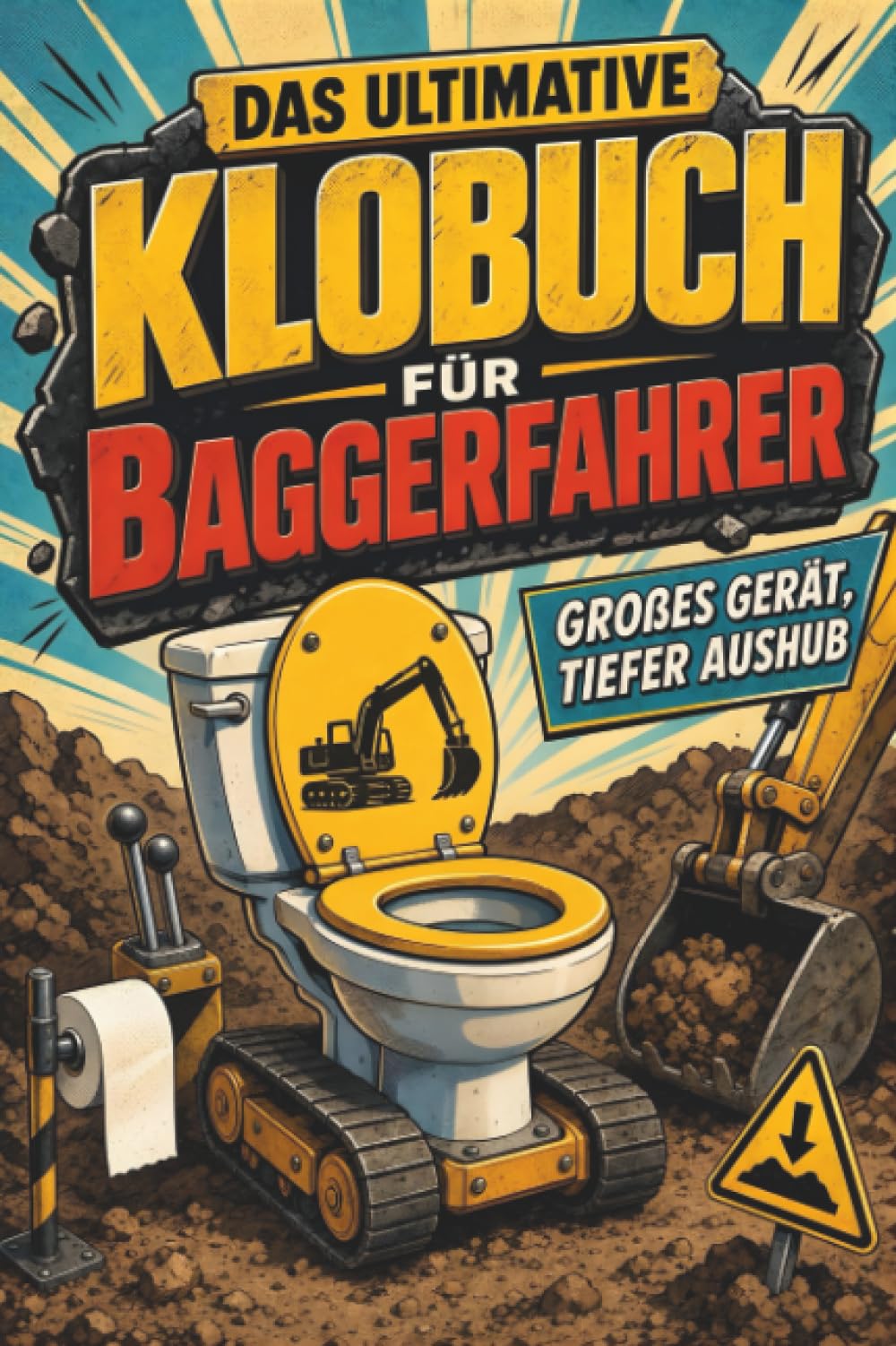 Das ultimative Klobuch für Baggerfahrer: Großes Gerät, tiefer Aushub. Lustiges Geschenk für Fans von Baggern, Baustellen und Caterpillar