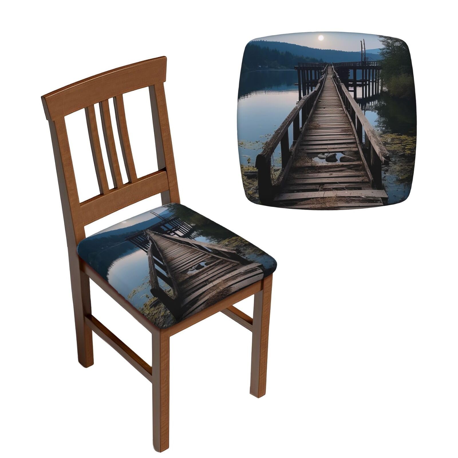 Housse de chaise au bord de l'eau lot de 6 pour salle à manger d'été