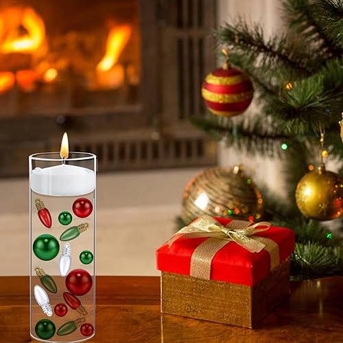 Miniatura 7 de 10126 piezas de decoración de jarrones de Navidad para velas flotantes, perlas de imitación, guirnalda de perlas para jarrones, centro de mesa de