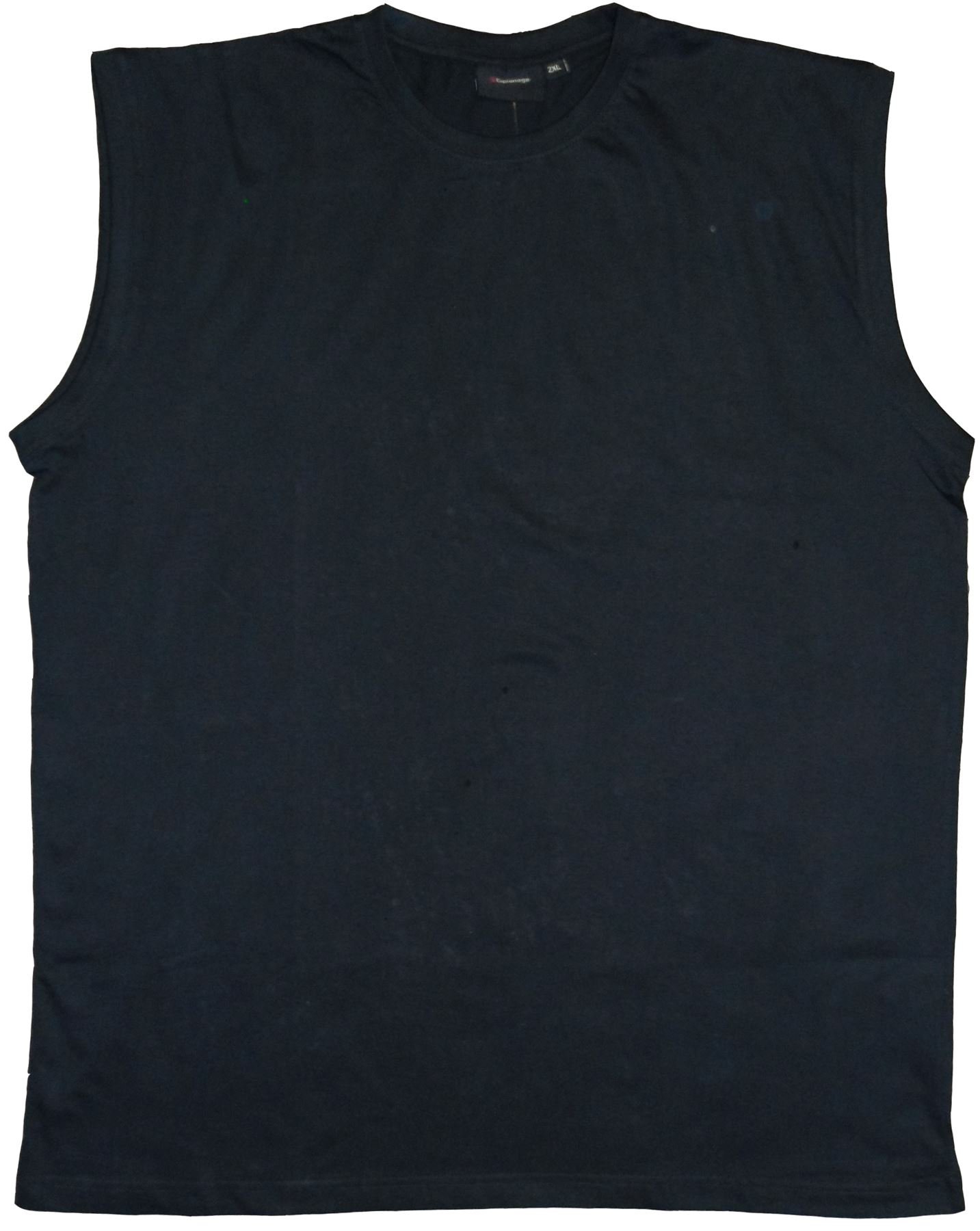 Espionage Mens Big Size Pure Cotton Muscle Vest/Sleeve Less Tee in Black in 5XL