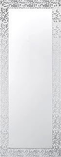 Beliani Espejo de Pared Plateado 50 x 130 cm Vertical salón Dormitorio Marans