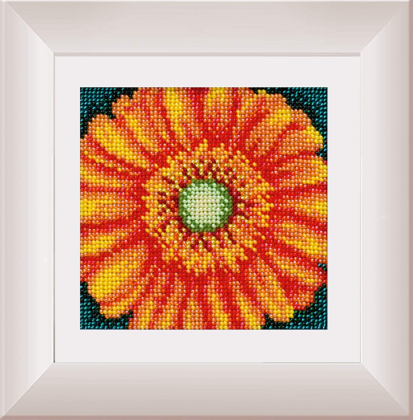 Orange Blossom Beads Embroidery kit; Contemporary Embroidery; Gift idea; Needlepoint Design; Decor; Seed Beads Preciosa - Image 4