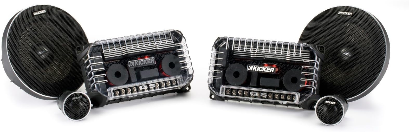 Kicker 41QSS654 QS Series 6.5" Component System with 1-3/16" (30mm) Tweeters, 4-Ohm, 180W