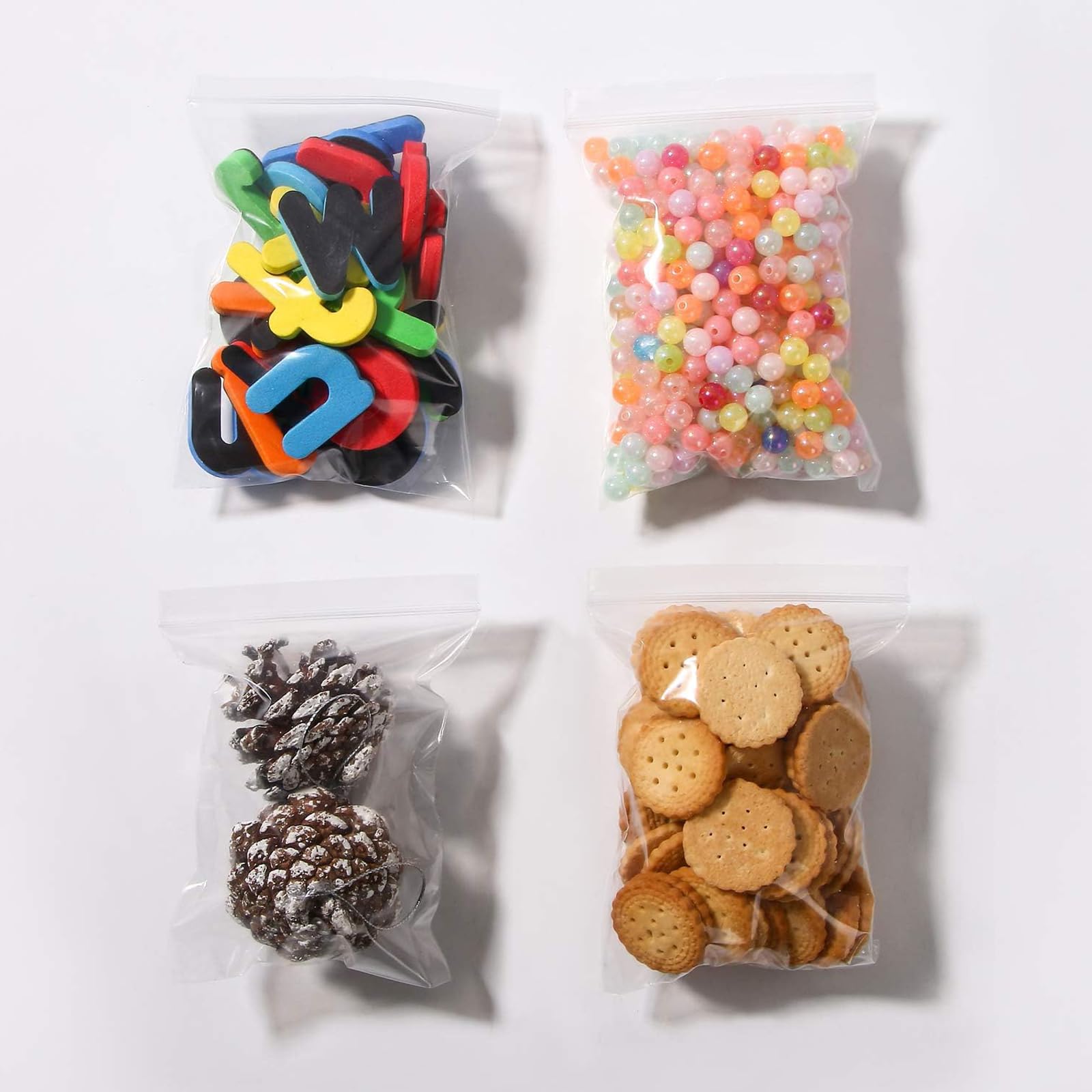 600 Petits Sacs Plastique Refermables 4x6 Cm - Zip De Qualité, Transparents, Réutilisables - Pour Rangement Perles, Bijoux, Bonbons