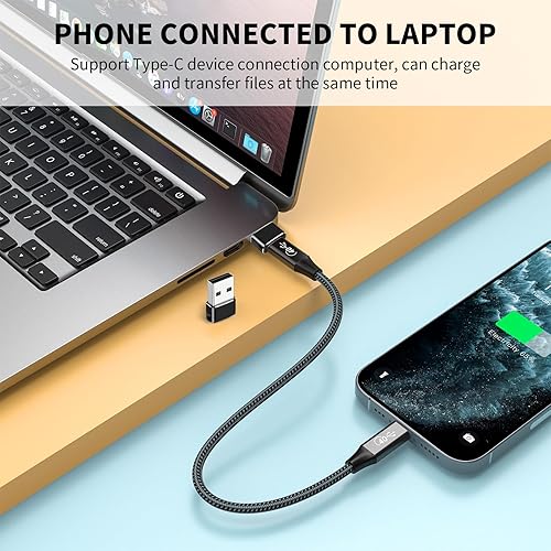 Miniatura 6 de Adaptador USB a USB C, 5 unidades, convertidor de cargador tipo C hembra a macho, convertidor de cable de carga tipo C hembra a USB A macho para