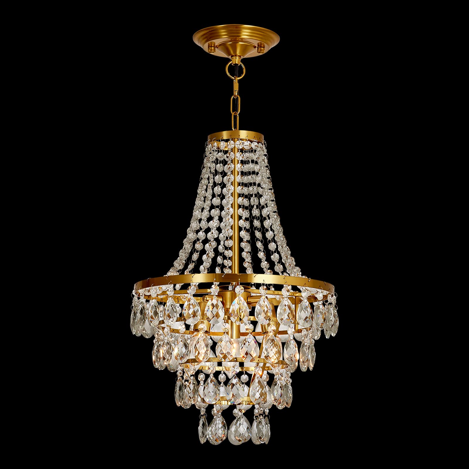 Amazon.com: DAFKOS 3 Lights Gold Crystal Chandelier Modern Adjustable  Hanging Ceiling Light Fixture Pentdant Lighting for Dining Room Living Room  Bedroom Kitchen : Everything Else