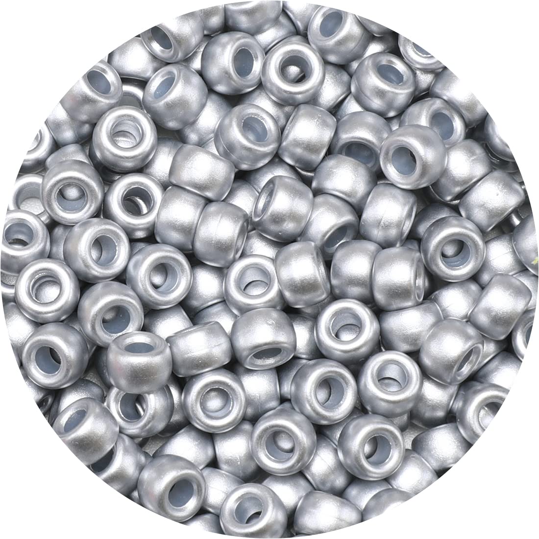 Eppingwin Beads and Bead assortments (1000 Pony Beads-Silver Solid)…, Medium Pack