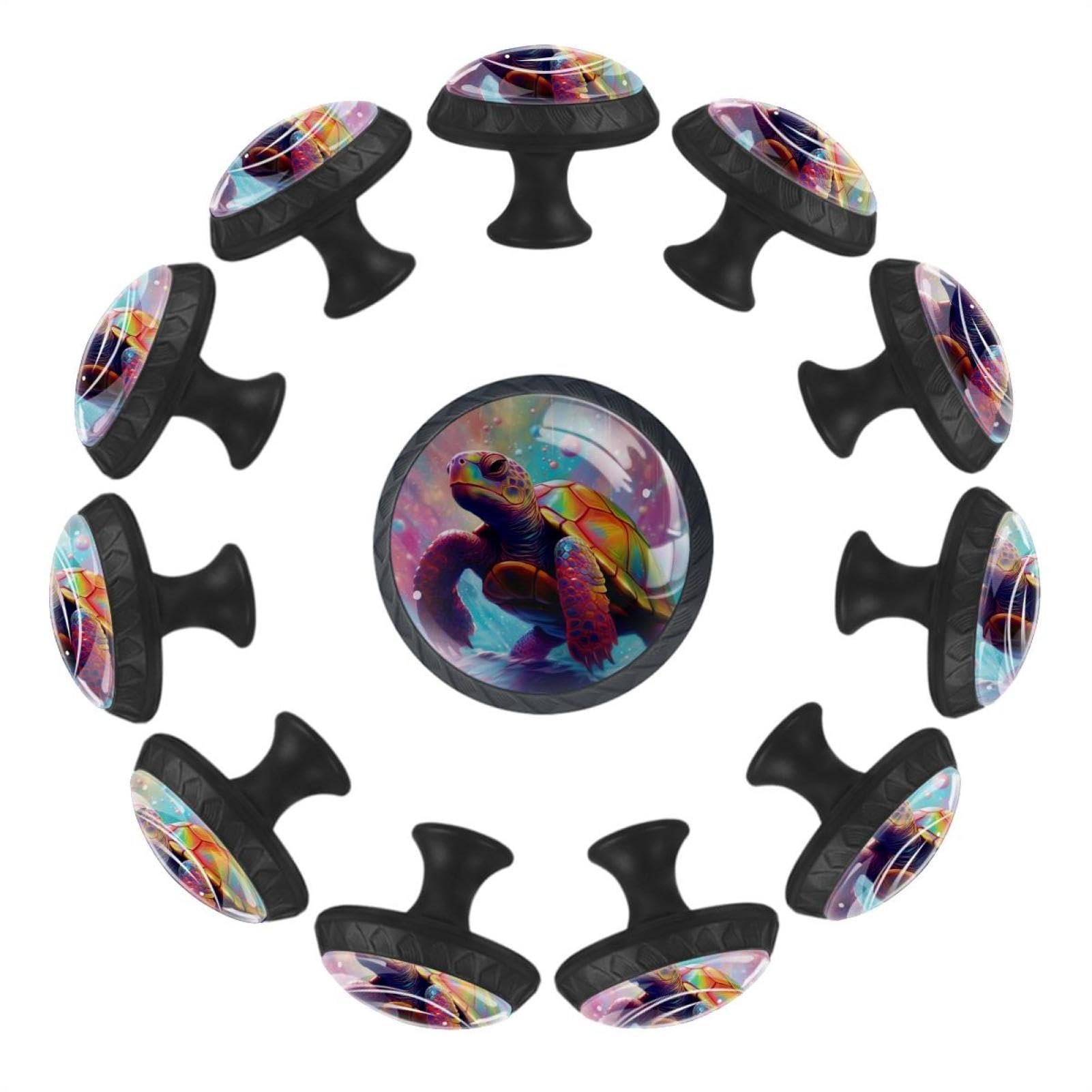 Boutons de tiroir en verre cristal lot de 12 poignées bulles transparentes pour meuble