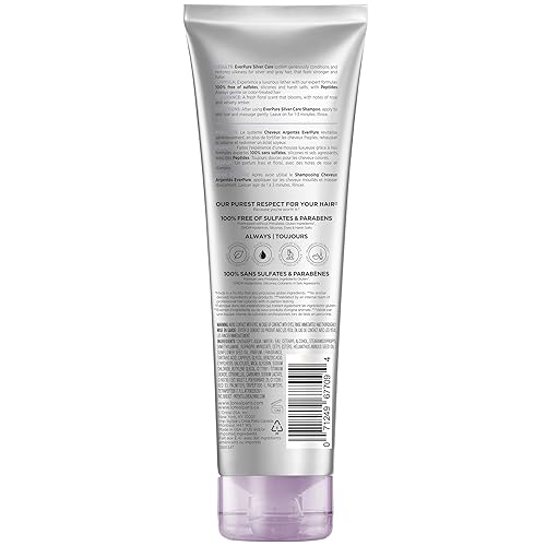 Miniatura 10 de L'Oreal Paris EverPure Silver Care Acondicionador Libre de Sulfatos, Cuidado Capilar Iluminador y Nutritivo para Cabello Gris y Plateado, Fórmula