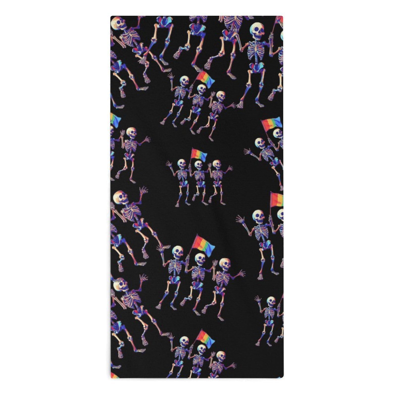 TXFBTRFSA Skeletons Gay Lesbian LGBT Hand Towels for Adult Face Towel Bath Beach Swim Accessories