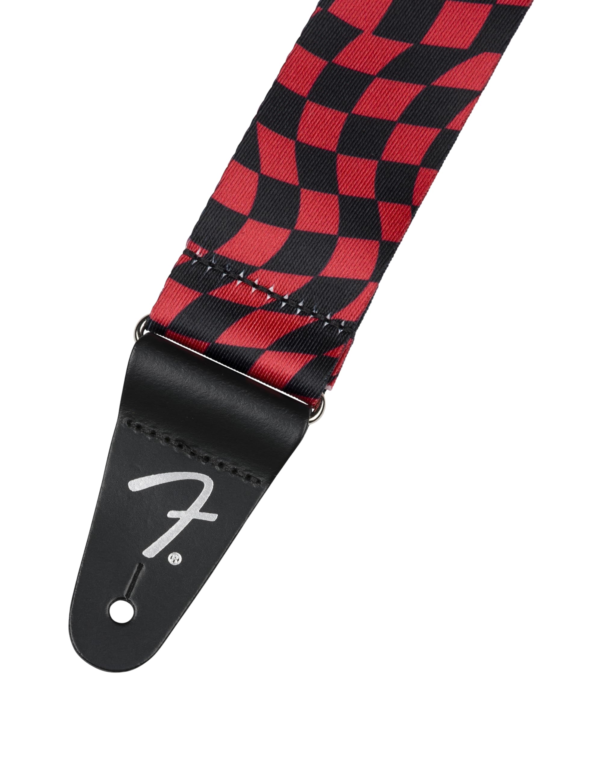 Fender Wavy Checkerboard Polyester Strap, Red, 12.75 x 27.15 x 1.75 inches - Image 2