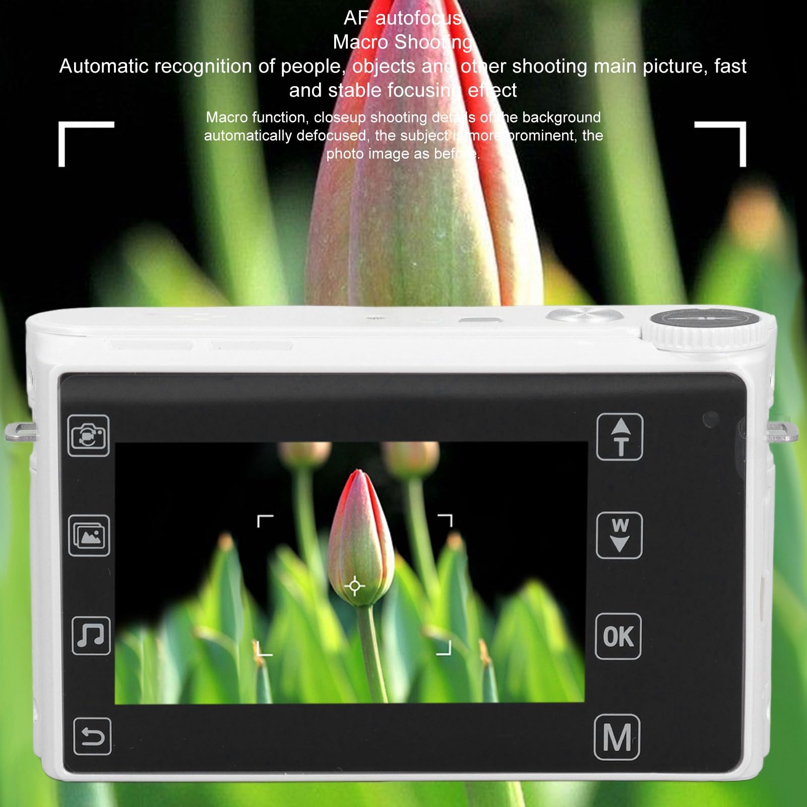 Fotocamera Digitale, Fotocamera per Video Vlogging da 64 MP 4K 30 Fps con Zoom Digitale 18X, Flash LED, Foto Temporizzate, Lettore MP3, Fotocamera Compatta Touchscreen LCD da 3
