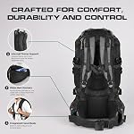 Expedition Internal Frame Hiking Backpack – Lightweight Waterproof Trekking & Camping Backpack with Rain Cover