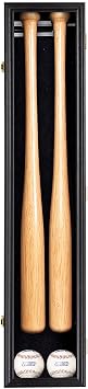 DisplayGifts Pro 98% UV Baseball Display Case Frame Shadow Box Wall Cabinet with Anti Fade Acrylic Door for Homerun and Autograph Balls or Bats